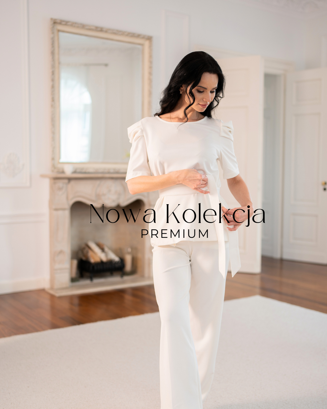 Biały komplet premium modal
